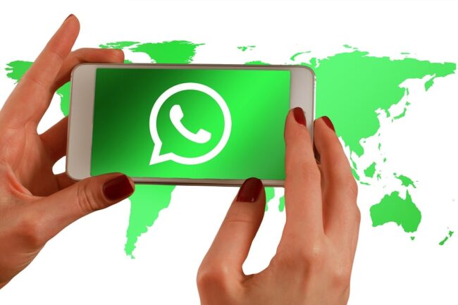 WhatsApp interface showing a business conversation with a customer, illustrating global customer support in action.